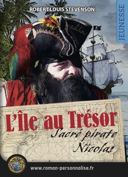 livre personnalisé L'ile au trésor - roman personnalisé pour garçon aventure grand format 436x632