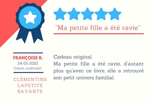 Avis-clients-livre-personnalise-clementine-la-petite-savante