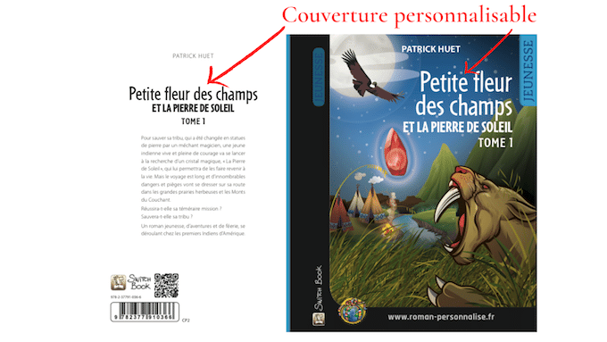 livre personnalisé aventure Petite fleur des champs et la pierre de soleil couverture personnalisable 680x383